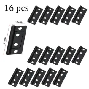 16pcs Door Hinges Heavy Duty Bifold Butt Cabinet with Mounting Screws for Windows Cupboard etc Furniture Hinge, for Chest, Box