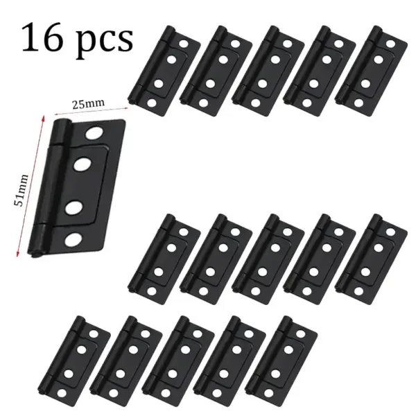 16pcs Door Hinges Heavy Duty Bifold Butt Cabinet with Mounting Screws for Windows Cupboard etc Furniture Hinge, for Chest, Box
