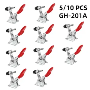 5/10Pcs GH-201A 27kg Toggle Clamp Quick Release Horizontal Type Clamps U-shaped Bar Hand Tool for Woodworking Hot Sale 201