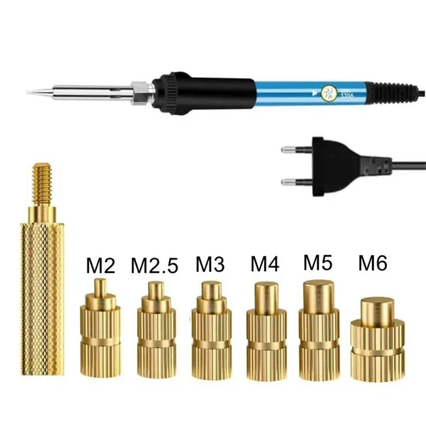 Heat Set Insert Soldering Iron Tip Head M2 M2.5 M3 M4 M5 M6 Hot Melt Insets Nut Brass Embedded Thread Insertion Kit  2030