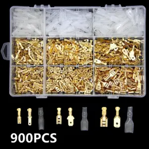 150/450/900PCS Insulated Male Female Wire Connector 2.8/4.8/6.3mm Electrical Crimp Terminals Spade Connectors Kit SN-48B Pliers