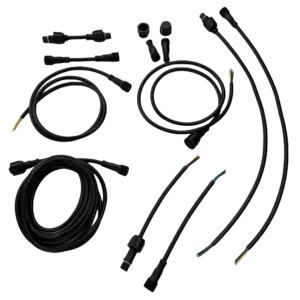 2/3/4 Core 18AWG Round Wire Waterproof Pigtails Extension Cable Male Female xConnect Style Black 20cm/50cm/100cm Long Each
