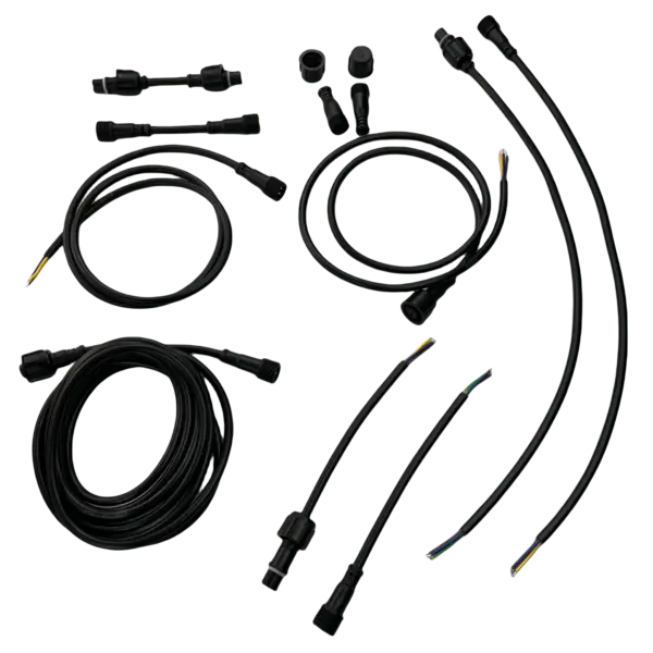 2/3/4 Core 18AWG Round Wire Waterproof Pigtails Extension Cable Male Female xConnect Style Black 20cm/50cm/100cm Long Each