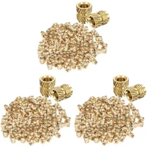 AT44-360Pcs M3X5.7-OD4.6 Thread Knurled Brass Threaded Heat Set Heat Resistant Insert Embedment Nut For 3D Printer