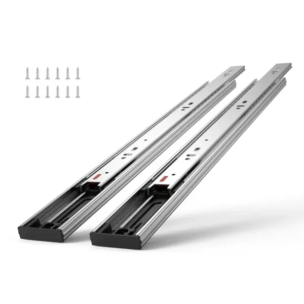 10 Pairs Of 18 Inch Drawer Slides Side Mount Rails, Heavy Duty Full Extension Steel Track, Soft-Close Noiseless Guide Glides