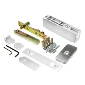 Self Closing Concealed Door Pivot Hinges Heavy-Duty Spring Hydraulic 360 Degree Rotation Stainless Steel Invisible Wooden Secre
