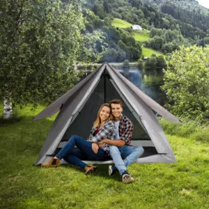 Pop-up Camping Tent for 2-3 People w/ Carry Bag & Rainfly for Backpacking Hiking