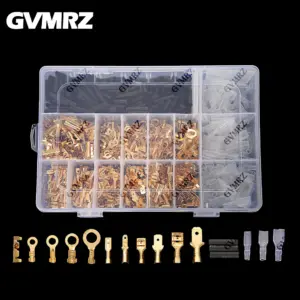 1050PCS 2.8/4.8/6.3mm Wire Crimp Terminals Kit Male Female Spade Connectors O-Terminal Insulated Sleeve Electrical Conector Box