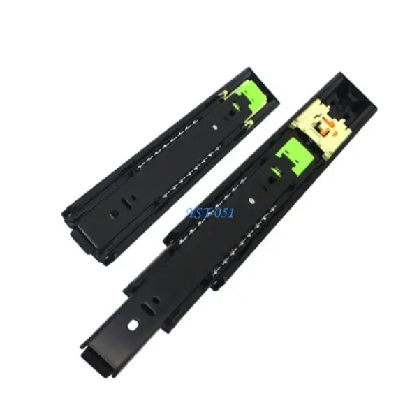 E15A 1 Pair Full Extension Drawer Slides Track Soft Close Drawer Glides Durable