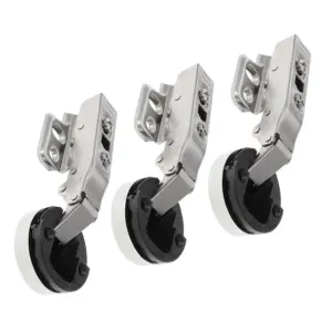 3Pcs Hydraulic Soft Close Buffer Hinges Silent Concealed Glass Door Hinges Heavy Duty Cabinet Door Replacement for Kitchen Units