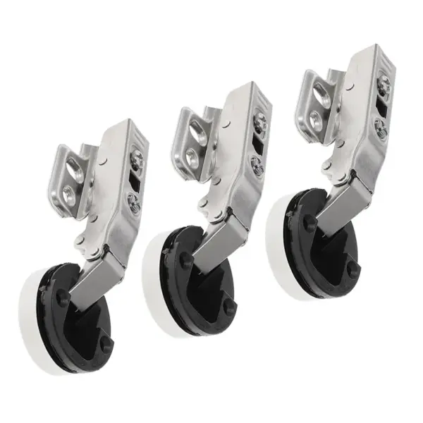 3Pcs Hydraulic Soft Close Buffer Hinges Silent Concealed Glass Door Hinges Heavy Duty Cabinet Door Replacement for Kitchen Units