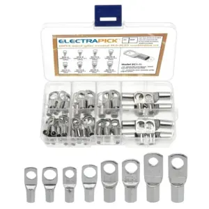 60/100/170pcs Ring Terminal Set Copper Cable Lugs Wire Terminals Connector Battery Terminal Electrical Kit SC10-6 SC16-8 SC25-8