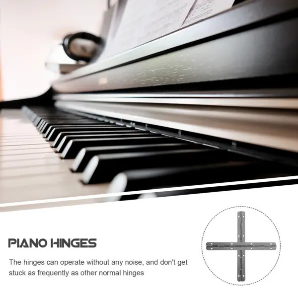 10Pcs Long Continuous Hinge Piano Hinge Heavy Duty Iron for Wooden Box Cabinet Door Wardrobe Lid Jewelry Storage Silent 180