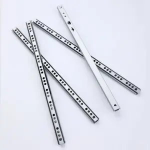 2Set Smooth Glide Bearing Drawer Slides 17mm Wide Two Way Slide Drawer Glides 8"-17" Hardware Accessories Drawer Rail