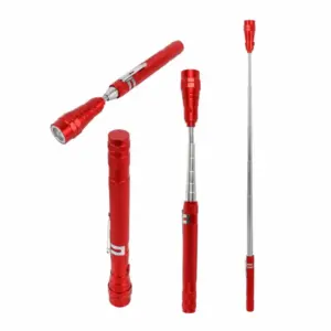 3 LEDs LED Antenna Light Telescopic Stretching Flexible Extensible Magnetic Pickup Tool 360 Degree Flexible Magnetized Head