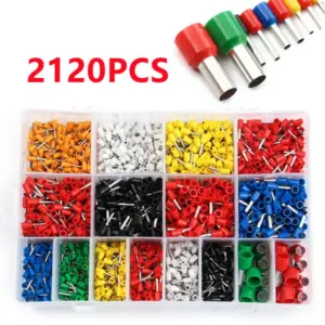 400-2120 Pcs Insulated Cord Pin End Terminal Bootlace Ferrules Kit Electrical Wire Copper Set VE Tubular Crimp Terminals Kit