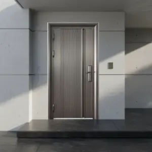 Customization Stainless Steel Security Door With High Strength Vision Panels Insulated Heavy Duty Soundproof Pivot Hinge