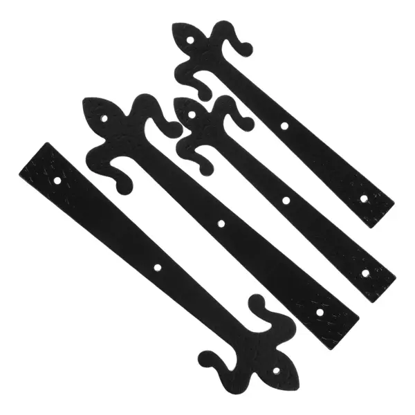 1Set Iron Flat Panel Chain Garage Door Hinge Decorative Hardware Rustproof Heavy Duty for Modern Classic Door Aesthetic
