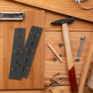 1Set Black Continuous Long Hinges Heavy Duty Stainless Steel for Folding Cabinets Wooden Cases Furniture Doors Smooth Reliable