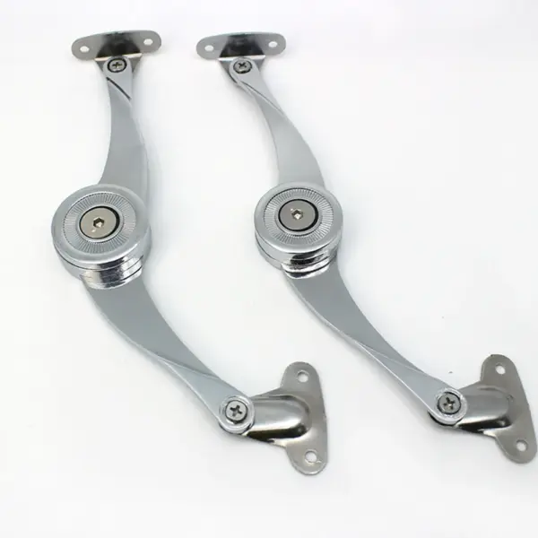 1Pcs Solid Heavy Duty Cabinet Door Gas Support Satin Silver Finish Spring Lift Struts for Cupboard Furniture Lid Open 90 Degrees