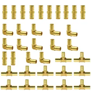 1/2 inch PEX Fittings kit for PEX Hose Pipe And Tubing, 1/2 " Fittings, Elbow TEE Straight Couplings Set