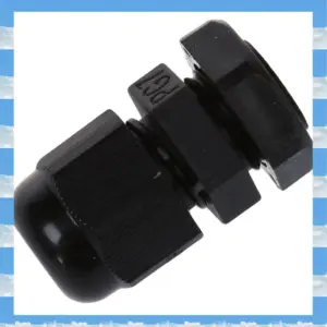 A11I 60 Pcs PG7 Waterproof Connector Gland Black For 4-7Mm Diameter Cable