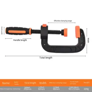 2'' 3'' C Clamp Set Workpiece Fixing Hand Tool for Woodworking for Household