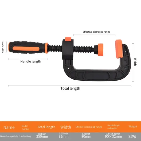 2'' 3'' C Clamp Set Workpiece Fixing Hand Tool for Woodworking for Household