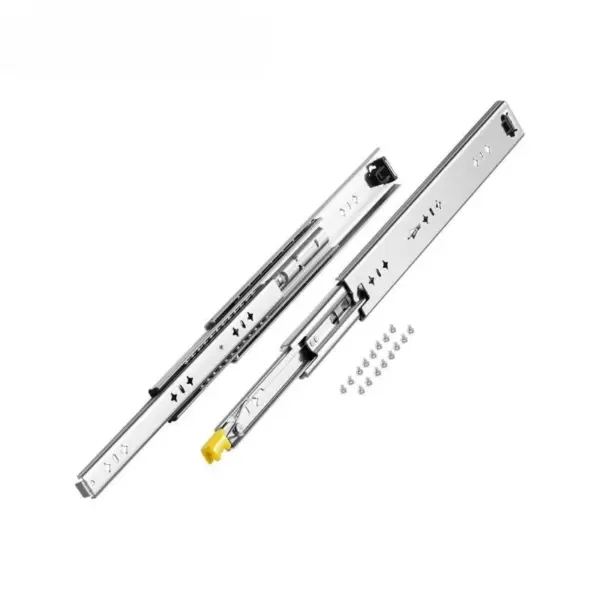 Top Quanlity Five Year Warranty 53mm Width Set of 2 250 lbs Weight Lockable Drawer Rails Ball Bear Slide For Smooth Pull-out