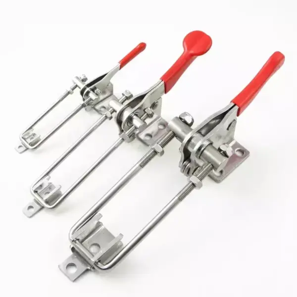 90 Degree Quick Release Clamp Iron Adjustable Metal Anti-Slip Toggle Latch Catch Clasp for Woodworking Press Clamps