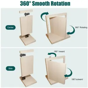 Heavy Duty Hidden Door Hinge Stainless Steel 500 Lb Load Bearing Invisible Hinge 360° Rotating Upper And Lower Hinge