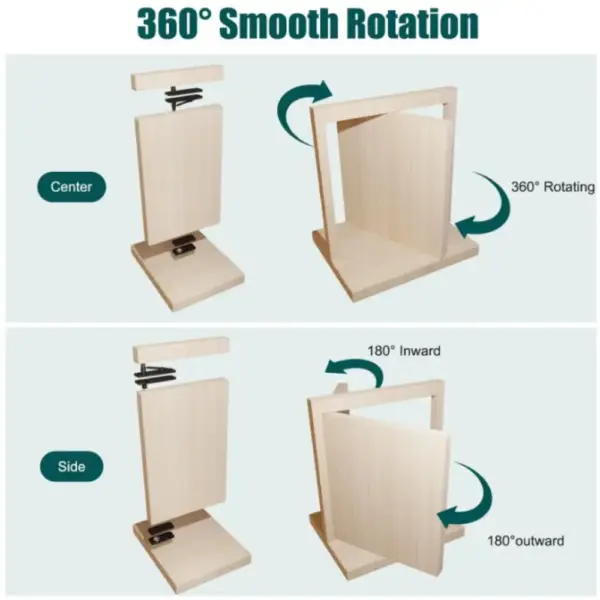 Heavy Duty Hidden Door Hinge Stainless Steel 500 Lb Load Bearing Invisible Hinge 360° Rotating Upper And Lower Hinge