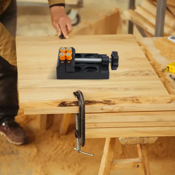 Handheld Use Drill Press Vise Clamp Model Making Stamp Carving Tool Supports Round For Holding Small Parts Hobby Jewelry