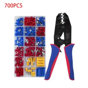 Wire Terminals Crimping Tool, Insulated Ratcheting Terminals Crimper Kit of AWG22-10 with Insulated Wire Crimp Terminals
