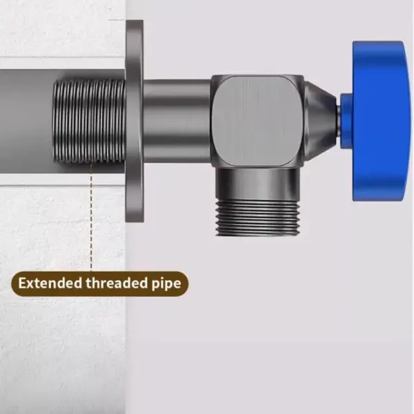 Leak-Proof Water Pipe Shut Off Valve Hot and Cold Water High Flowing Brass Angle Valve Thread Sturdy Control Water Valve Showers
