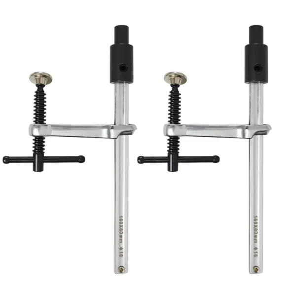 Allsome 2pcs Inserta Clamps, Fits 16 mm Holes, 160mm Capacity, 80mm Throat Depth, 136 kg Clamping Pressure, 16mm x 8mm Rail Size