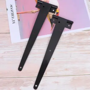 4Pcs 10 Inch Premium Iron T Shape Hinge Galvanized Heavy Duty Door Hinge for Cabinet Barn Room Doors Furniture DIY Projects