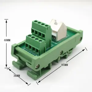 Din Rail Mounting RJ45 Female To Screw Terminal Block RJ45 45 Degree Breakout Board
