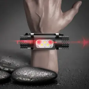 white Red LED Portable Light Wristlight Strap Night Cycling Running Fishing Lamp Wrist Band Bracelet Type C Wristlamp Flashlamp