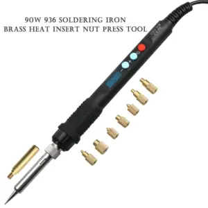 Heat Set Insert Press Tool M2 M3 M4 M5 M6 M8 Brass Thread Insert Nut Soldering Iron Tip Embedded Copper Nuts Kit for 3d Printin