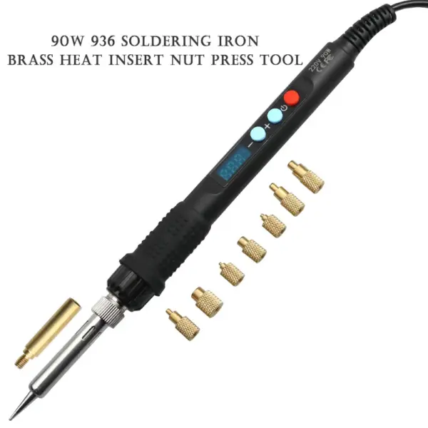 Heat Set Insert Press Tool M2 M3 M4 M5 M6 M8 Brass Thread Insert Nut Soldering Iron Tip Embedded Copper Nuts Kit for 3d Printin