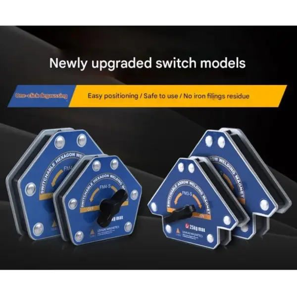 Strong Arc Welding Clamp Multiple Styles On-Off Switchable Welding Magnets and Clamps Magnetic Welding Square Strong Hand Tools