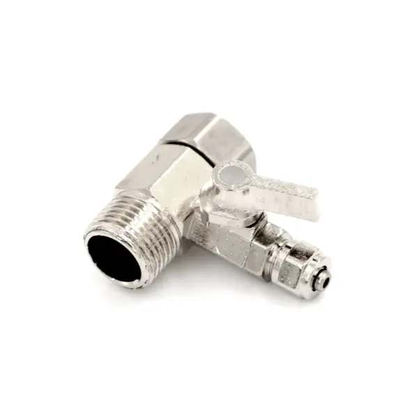 Brass Water Purifier Adapter 1/2 Inch to 1/4 Inch Ball Valve Faucet Connector for Plumbing
