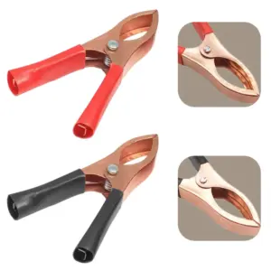 10Pcs 70mm Crocodile Clamp with Spring,  30A Car Alligator Clips Electrical Battery Clamp Test Lead Clips