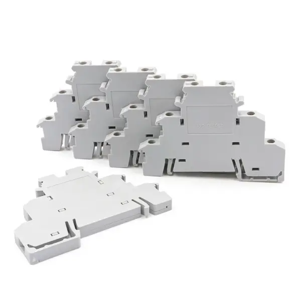 10Pcs DIN Rail Terminal Block DIKD 1.5 Triple Level Screw 24A 250V, Industrial Sensor Actuator Connector for Electrical Control