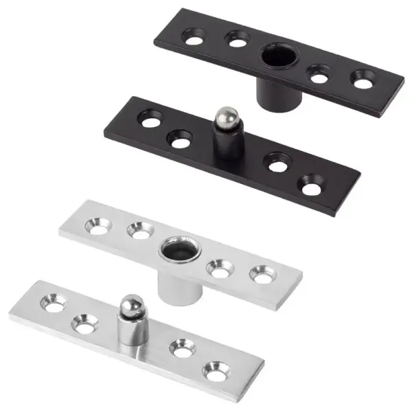 New Stainless Steel Pivot Hinge With Screws 360° Swivel Door Concealing Shaft Heavy Duty Central Rotating Hinge