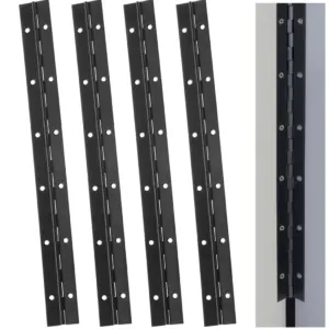 4Pcs/Set Continuous Piano Hinges 12in Heavy Duty Stainless Steel Hinges Piano Boat Hinges Folding Cabinet Door Butt Hinge