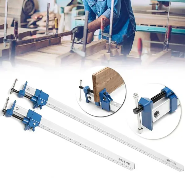 1PC DIY Heavy F Clamp T Bar Wood Clamps 24Inch for Woodworking Quick Release Fixture Sash Long Cramp Bench Wood Grip