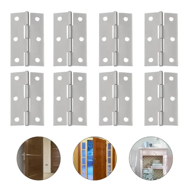 20Pcs Heavy Duty Stainless Steel 180 Degree Silent Door Hinges for Cabinets Cupboard Furniture Home Window Doors Butt Hinges