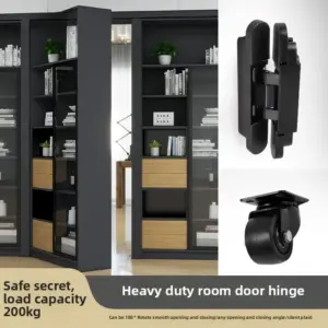 Invisible Door Secret Room Door Hardware Accessories Revolving Cabinet Door Hinge Push-pull Cabinet Heavy Duty Hinge